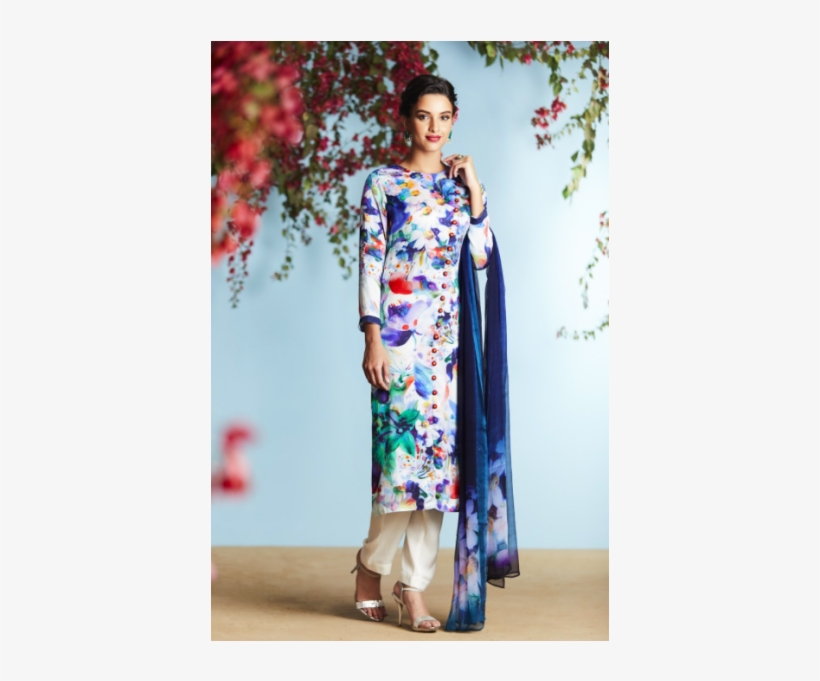 6909-600x600 - Ladies Pant And Kurti, transparent png download