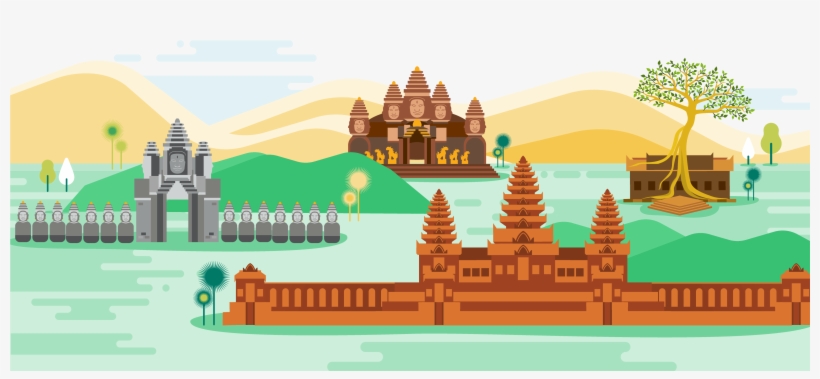Baphuon Temple, Terrace Of The Elephants, Ta Keo Temple, - Illustration, transparent png download