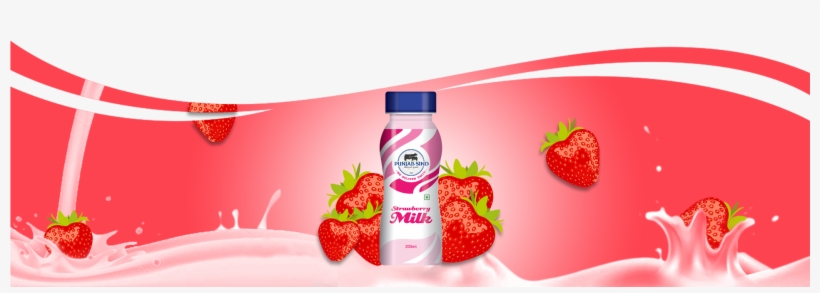 1920 X 600 5 - Strawberry With Milk Png, transparent png download