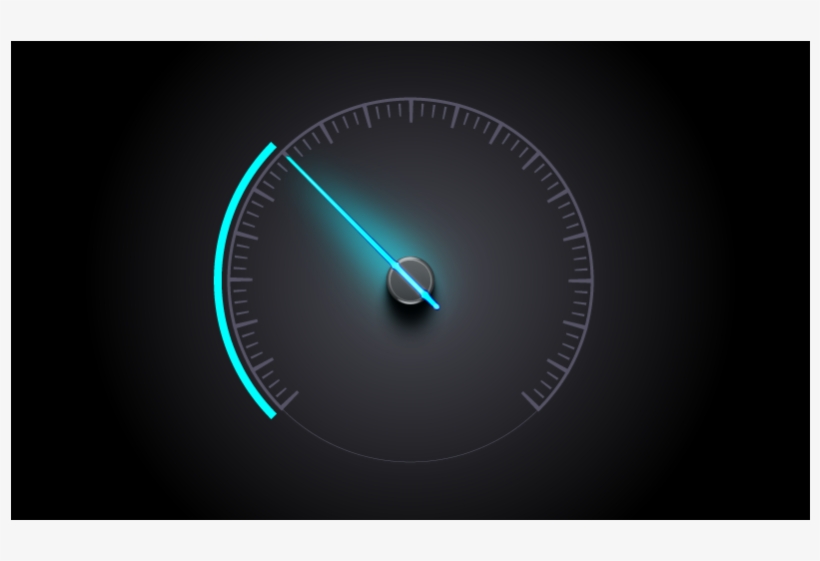 [2015] Blue Needle Wip Black Dashboard Gauge Speedometer - Circle, transparent png download