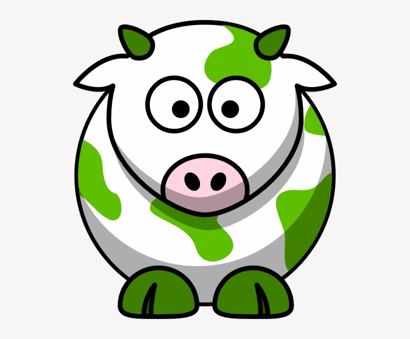 Green Cow Svg Clip Arts 528 X 598 Px, transparent png download