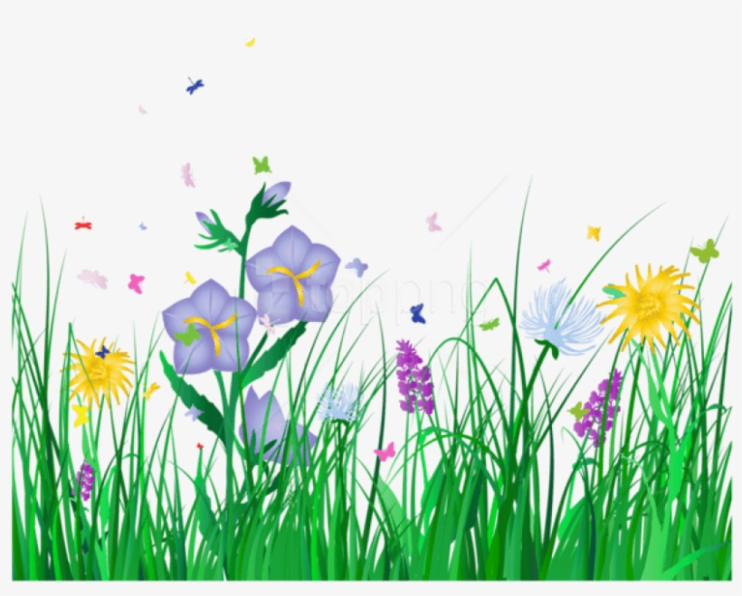 Free Png Download Transparent Grass And Flowers Png - Flowers Clipart No Background, transparent png download