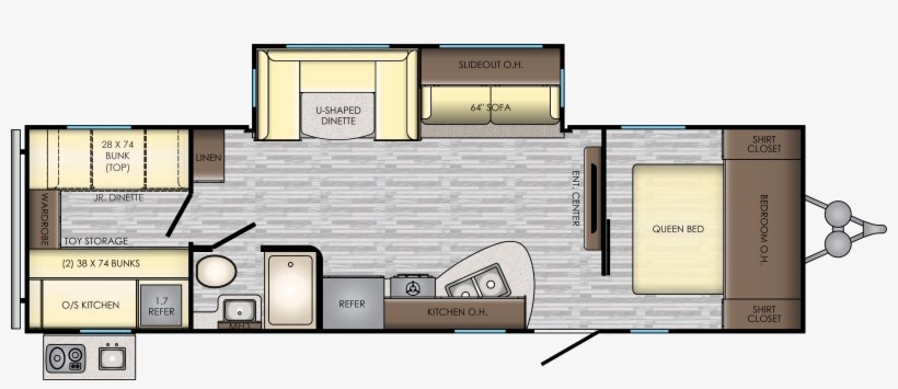 Click Here For Larger Image - 2019 Crossroads Zinger 328sb, transparent png download