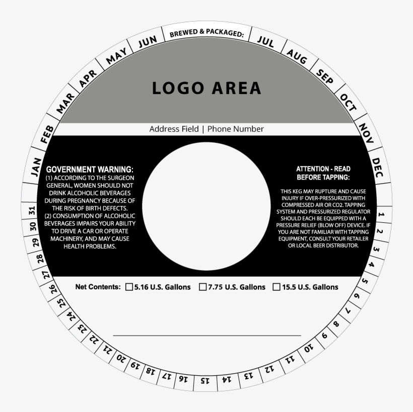 Logo Blank Ring B/w - Circle, transparent png download