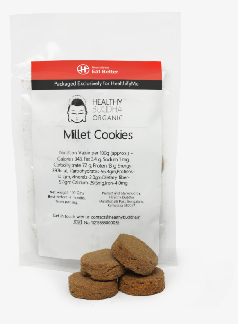 Little Millet Cookies , Pack Of 2 ( 100gm Each ) - Peanut Butter Cookie, transparent png download