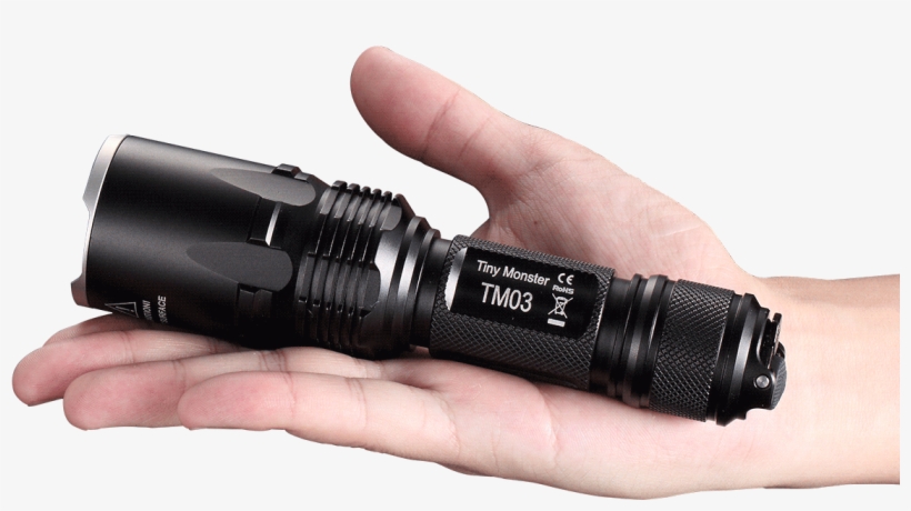 Nitcore Tm03 1 X 18650 2800 Lumen Cree Xhp70 Led Flashlight - Nitecore Tm03, transparent png download
