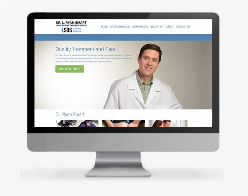 Medical Doctor Web Design Desktop - Medical Website On Desktop, transparent png download