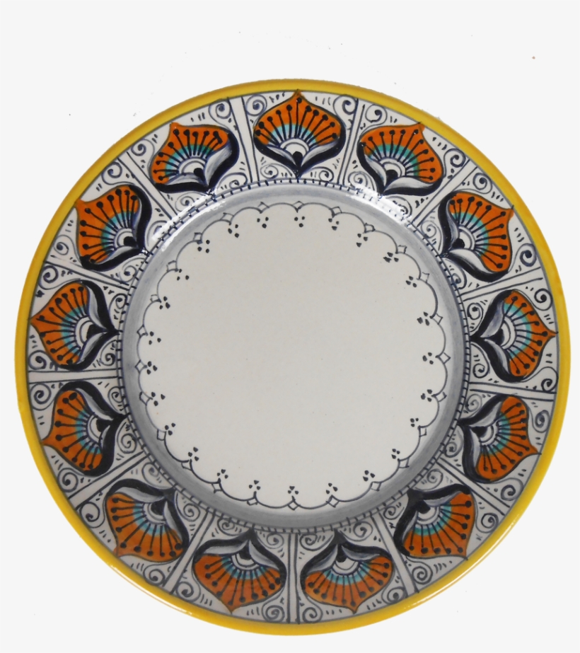 Salad Plate Peacock Pattern - Circle, transparent png download