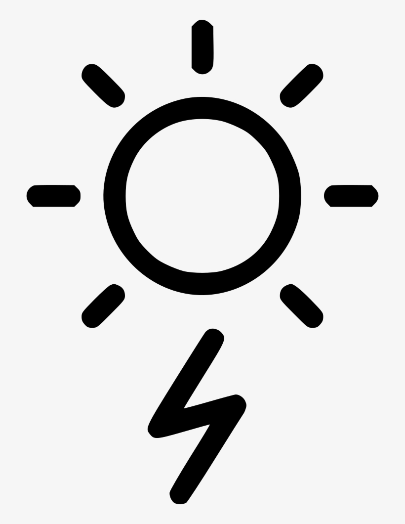 Storm Thunder Lightning Daytime Day Sun Comments - Brightness Increase Icon Png, transparent png download