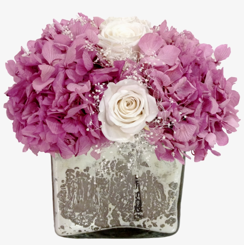 Beautiful Arrangement Made With Preserved Lilac Hydrangea - Bouquet, transparent png download