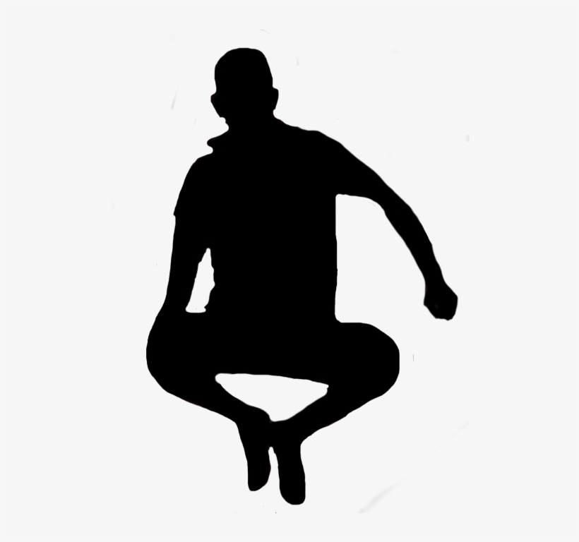 #silhouette #man #jumping #sitting #freetoedit - Sitting, transparent png download