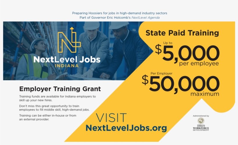 Holcomb Announces New Enhancements To Nextlevel Jobs' - Flyer, transparent png download