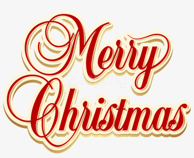 Free Png Merry Christmas Png Text Png - Calligraphy, transparent png download