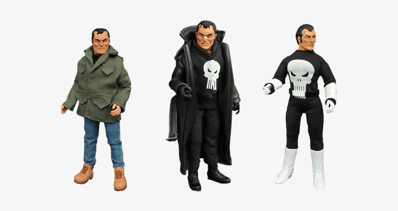 Classic 7” Action Figure 3-pack - Diamond Select Punisher Mego, transparent png download