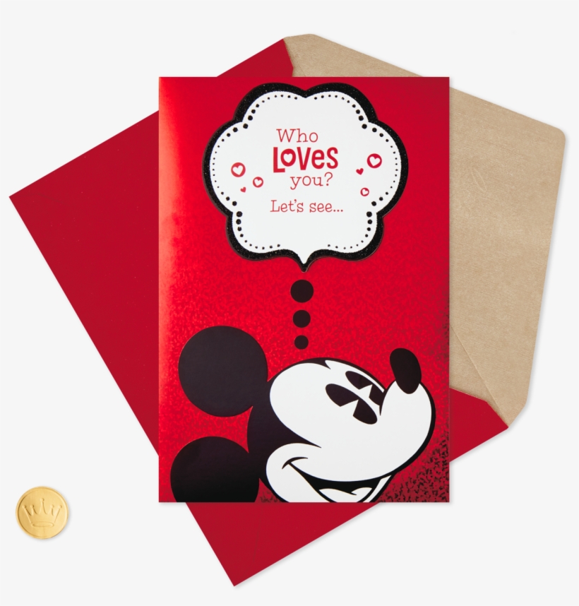 Mickey Mouse Valentine's Day - Valentines Day Card For Son, transparent png download