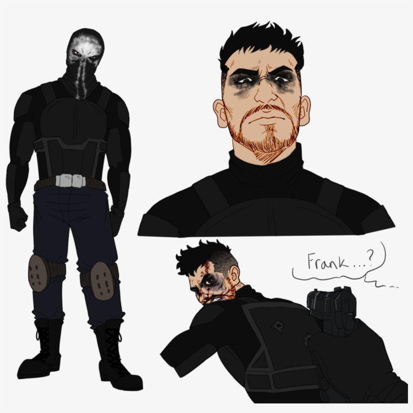 Detective Frank As The Punisher He Has A Dual Identity - Illustration, transparent png download