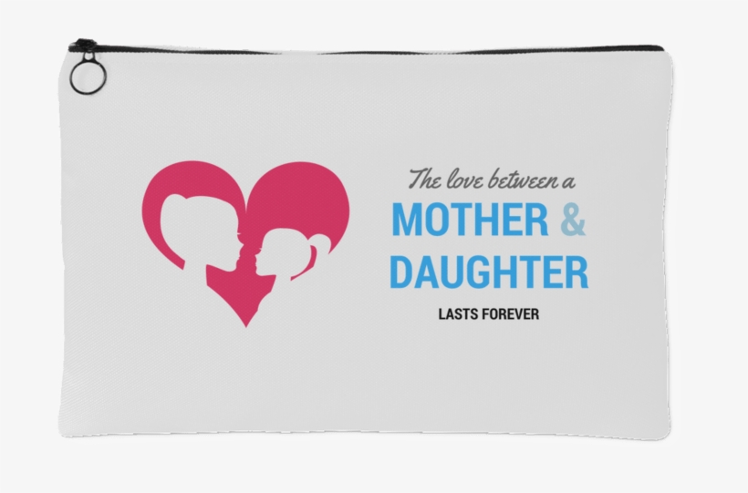 Love Mother And Daughter' Accessory Pouch - Label, transparent png download