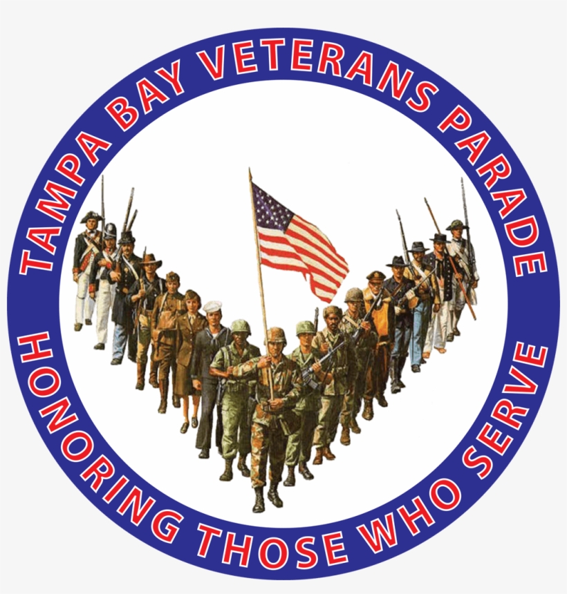Tampa Bay Veterans Parade - Flag Of The United States, transparent png download
