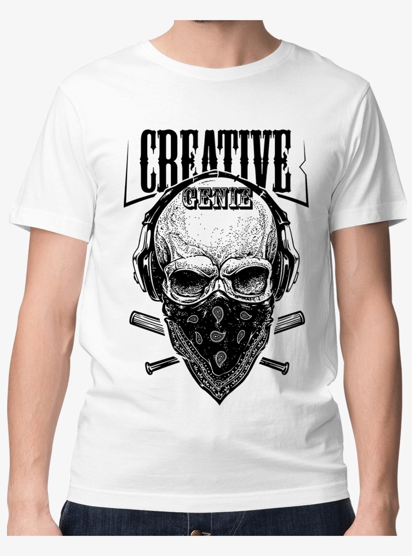 Picture Of Creative Genie T Shirt - Skull Soldier, transparent png download