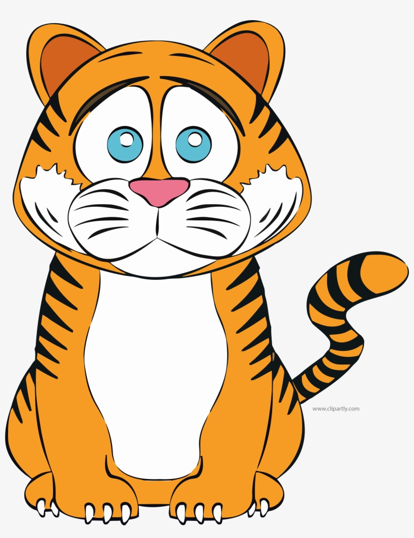 Waiting Tiger Cartoon Clipart Png - Miss You Mom A Lot, transparent png download