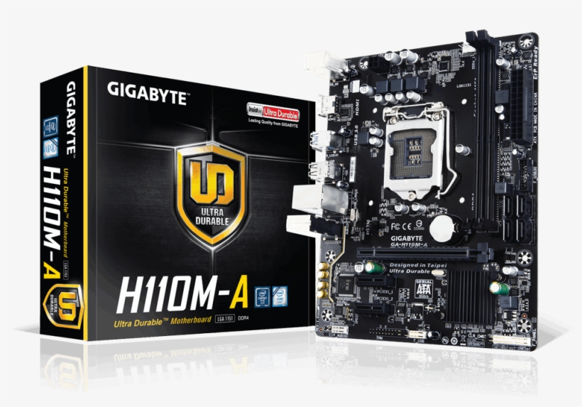 Gigabyte Intel Ga H110m A Ddr4 Micro Atx Motherboard - Gigabyte H110m H Ddr3, transparent png download