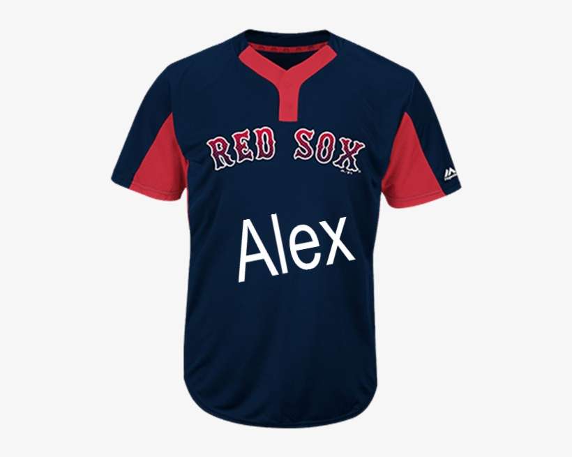 Custom Heat Pressed Youth Red Sox Two Button Jersey - Sports Jersey, transparent png download
