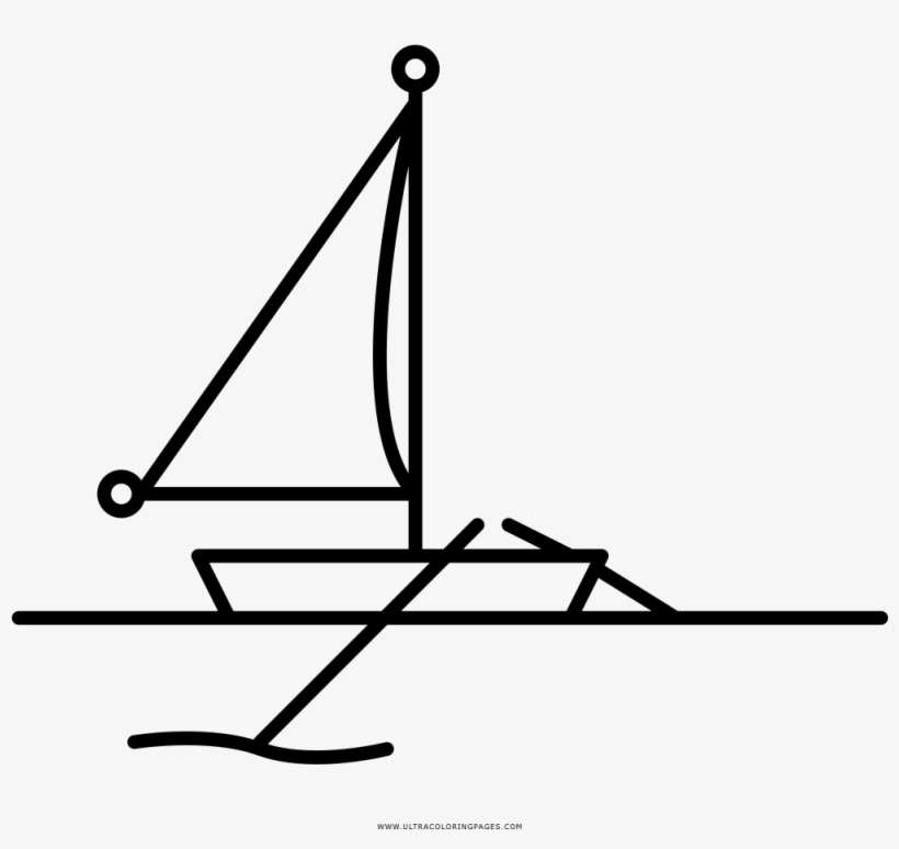 Row Boat Coloring Page - Line Art, transparent png download