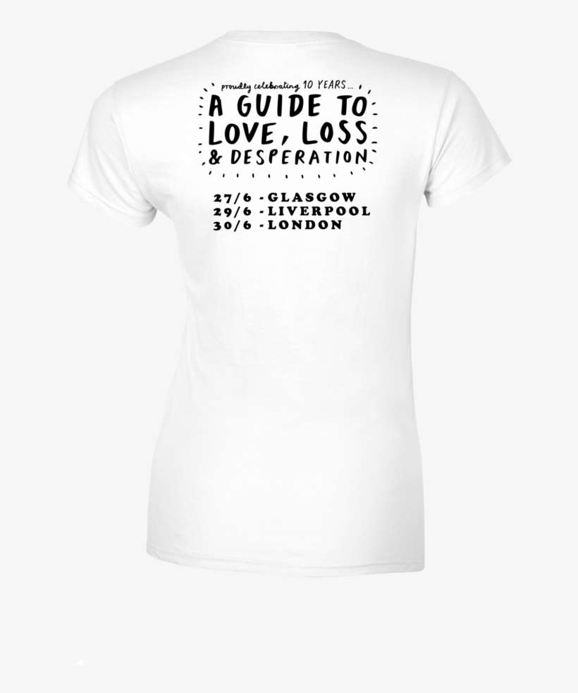 10th Anniversary Tour Ladies White T-shirt - Wombats T Shirt, transparent png download