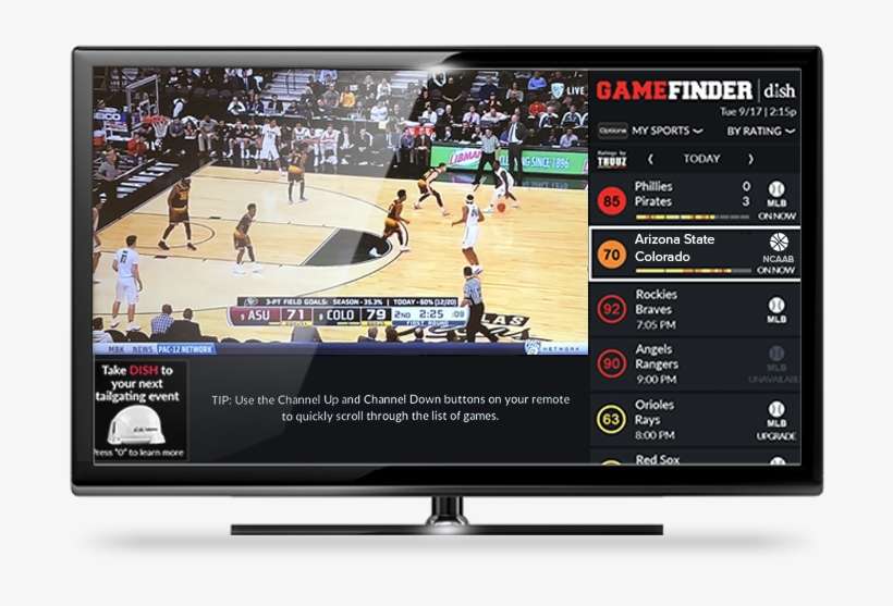 Dish Gamefinder Basketball Games On Tv Television Set PNG Image Transparent PNG Free