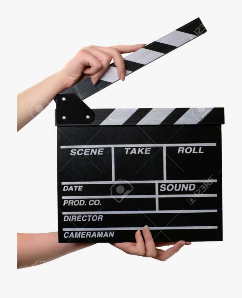Hand Holding Phone Png - Clapper Board Png, transparent png download