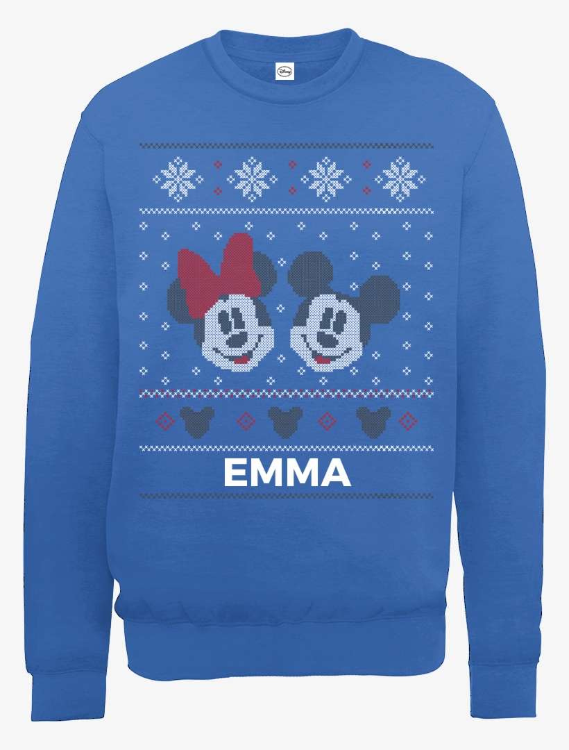 Official Mickey Mouse Personalised Womens Christmas - Sweater, transparent png download