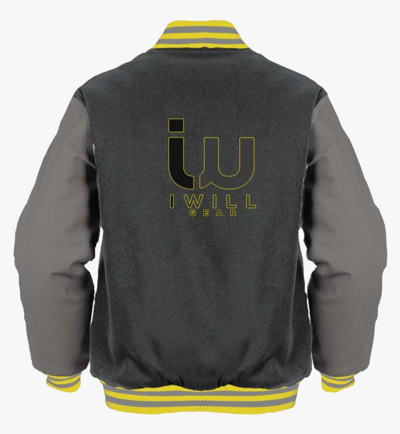 Image Of Custom Varsity Jacket With Genuine Leather - Polar Fleece, transparent png download
