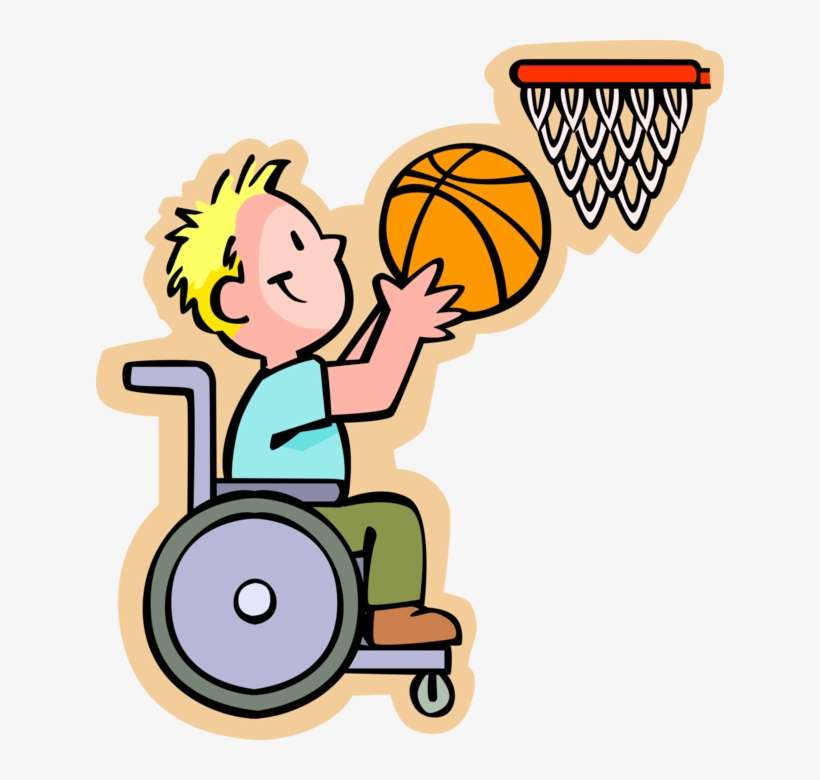 Vector Illustration Of Primary Or Elementary School - Menino Na Cadeira De Rodas, transparent png download