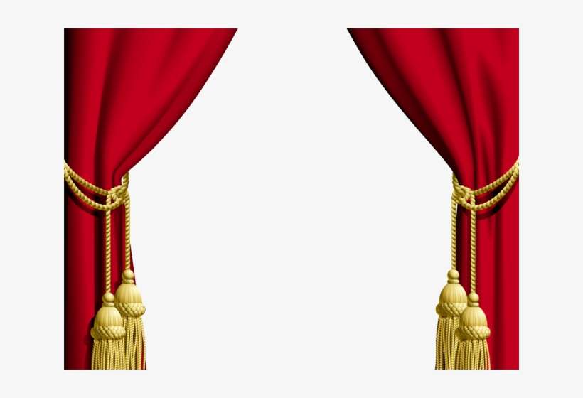 Curtain Clipart Golden Stage - New Photo Frames Download, transparent png download