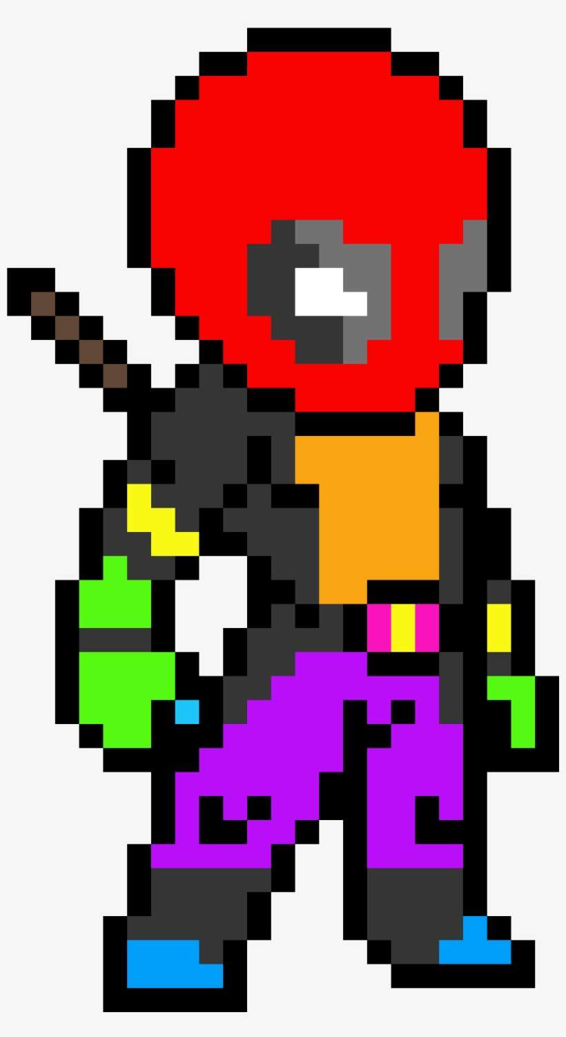 Pixel Art Deadpool Clipart , Png Download - Pixel Art Super Heros, transparent png download