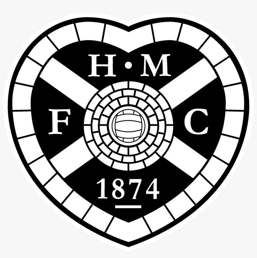 Download Hearts Logo Black And White Heart Of Midlothian Fc
