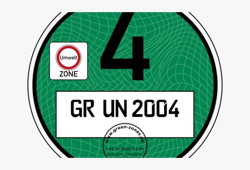 Original - Umweltplakette Deutschland, transparent png download
