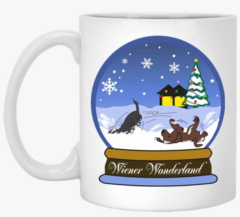 Snow Globe Christmas 11 Oz - Mug, transparent png download