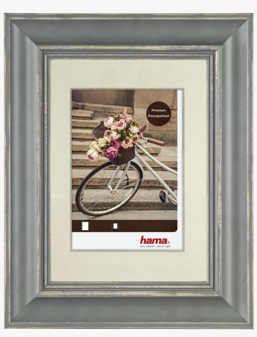 "vélo" Wooden Frame, Grey, 24 X 30 Cm - Picture Frame, transparent png download