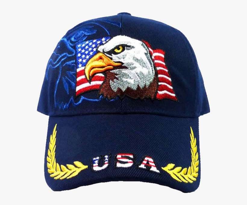 Usa Flag And Eagle Blue - Baseball Cap, transparent png download