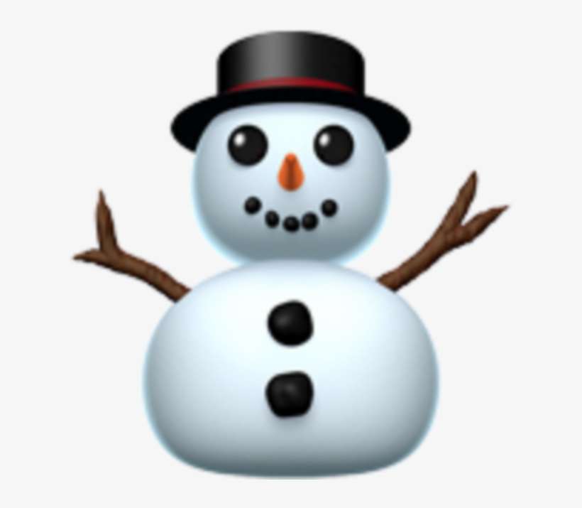 Iphone Snowman Emoji, transparent png download