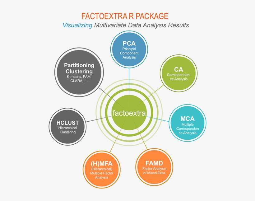Multivariate Analysis, Factoextra, Cluster, R, Pca - R Packages Guide, transparent png download