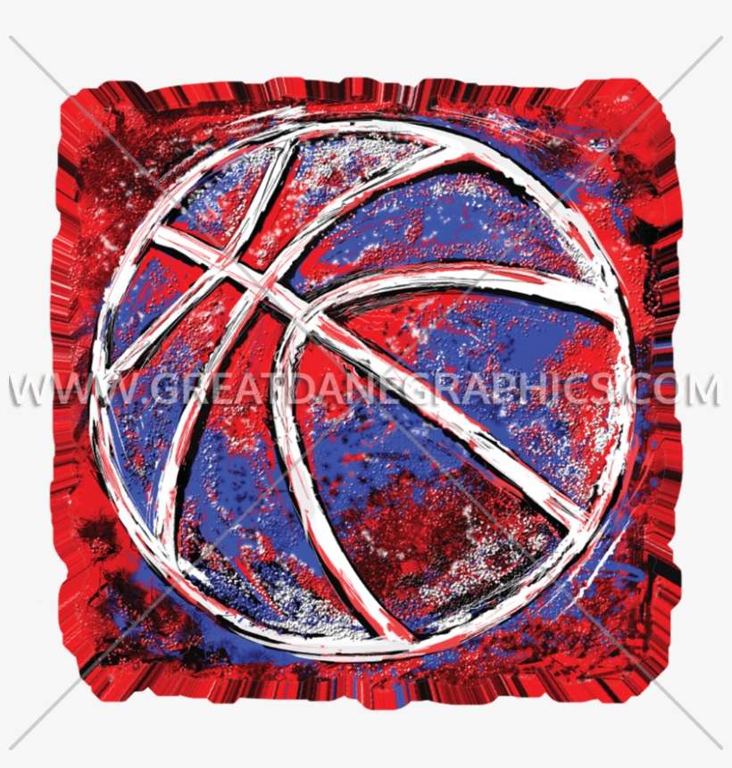 Grunge Basketball - Circle, transparent png download
