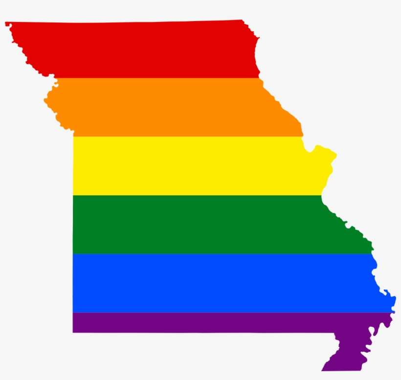 Lgbt Flag Map Of Missouri - Three Billboards Outside Ebbing Missouri Characters, transparent png download