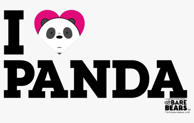 We Bare Bears Heart Panda Men's Regular Fit T-shirt - Cartoon, transparent png download