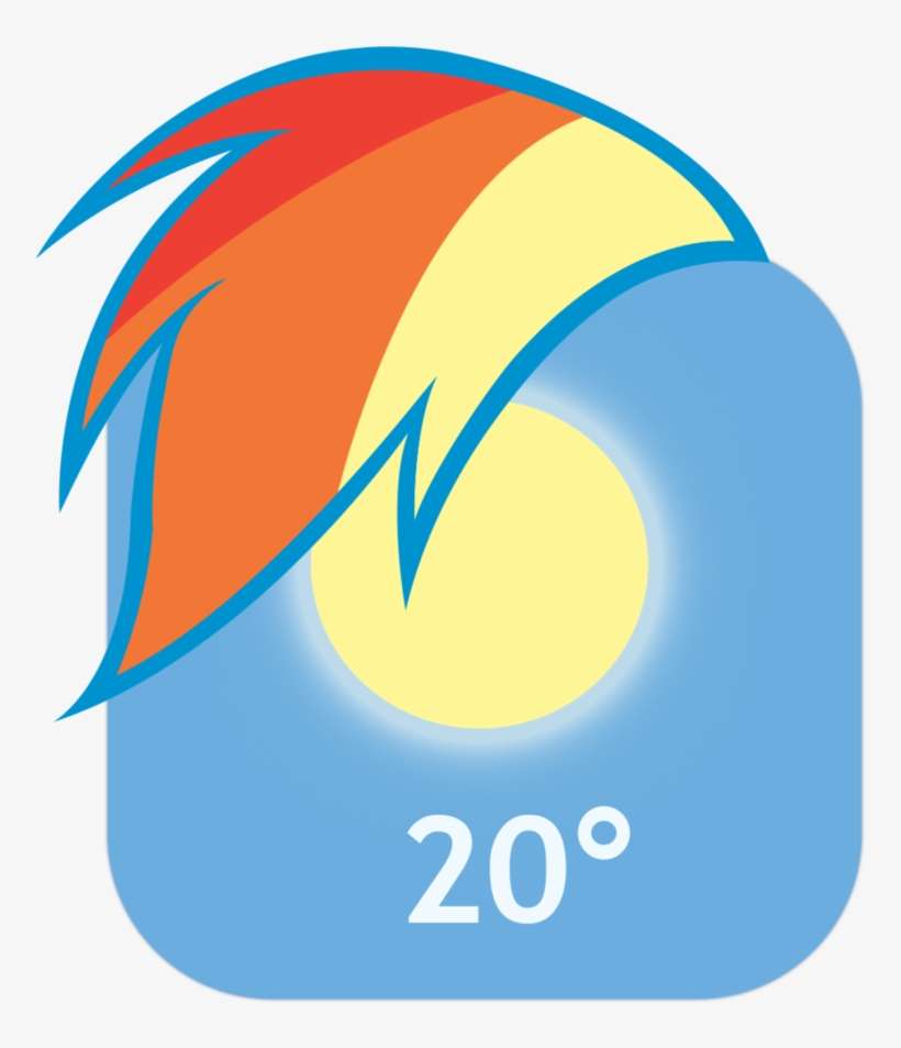Mlpfim Rainbow Dash Mane Iphone Weather Icon By - Mlp Rainbow Dash Mane, transparent png download