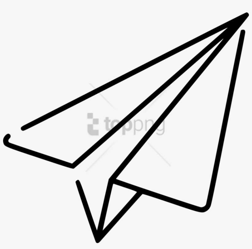 Free Png Paper Plane Icon Png Image With Transparent - Papier Flieger Schwarz Transparent, transparent png download