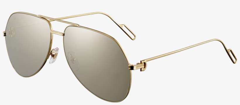 Première De Cartier Sunglasses Champagne Golden-finish - Cartier Premiere Sunglasses, transparent png download