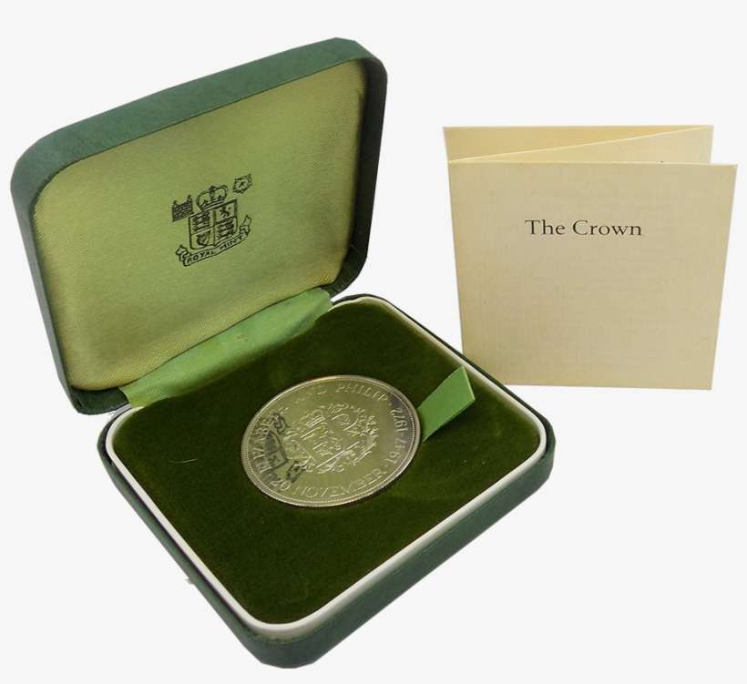 Pre-owned 1972 Elizabeth And Philip Silver Proof Crown - Coin, transparent png download