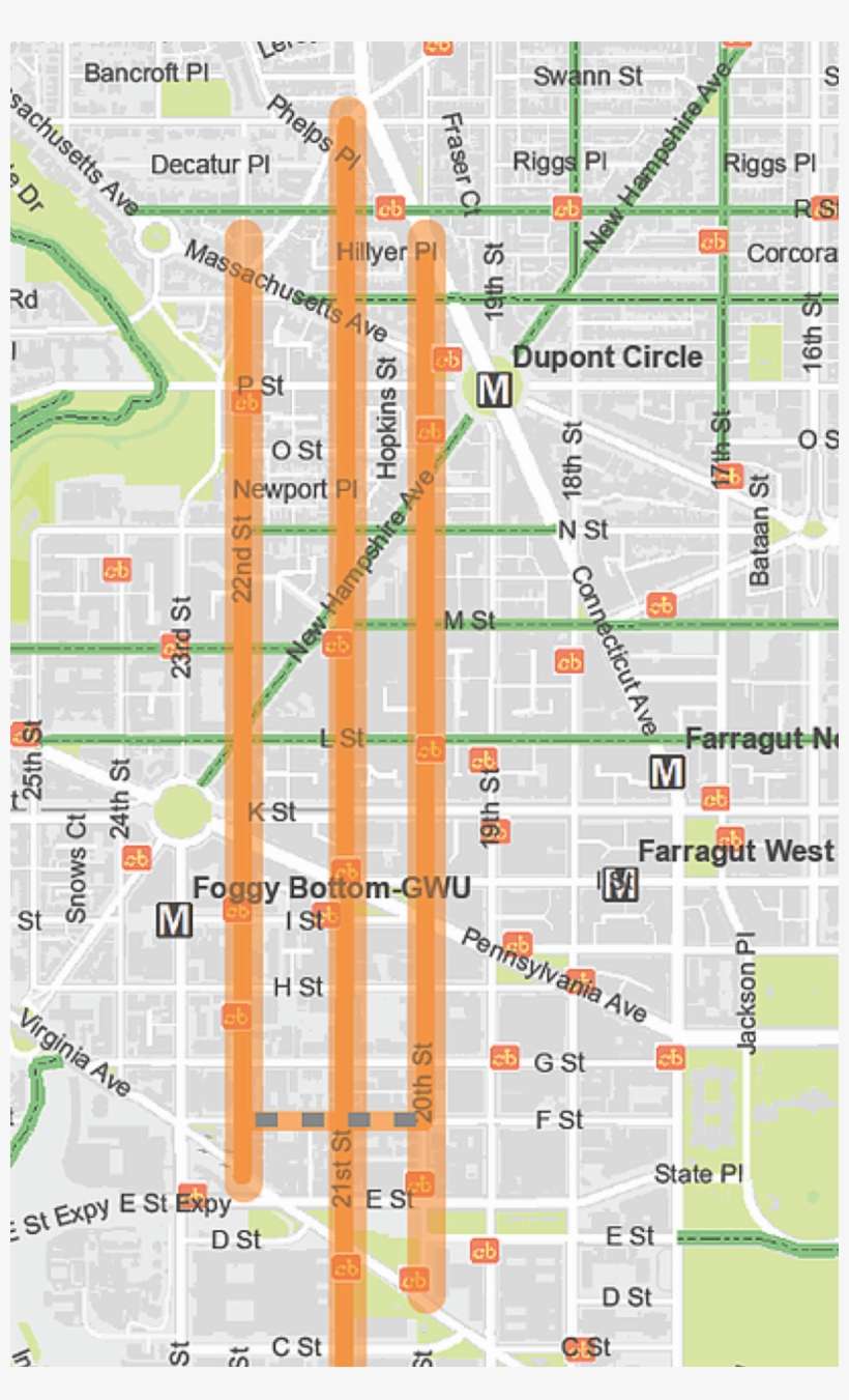 Here Are Three Options Where The Protected Bikeway - Map, transparent png download